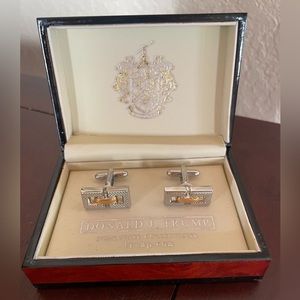 Donald Trump Signature Collection Cuff Links two tone, gold/silver